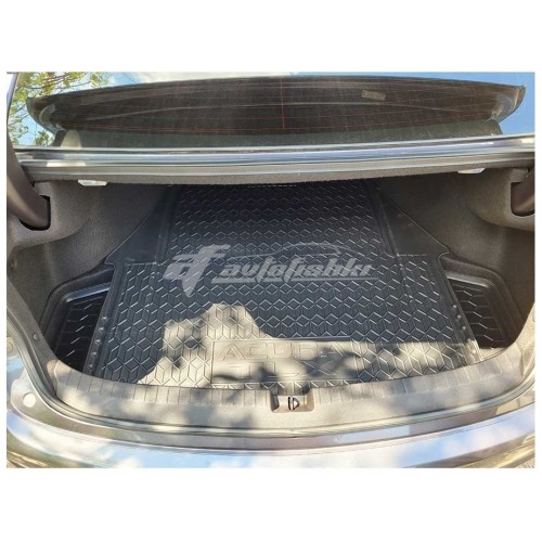 на фотографии резиновый коврик в багажник для acura tlx первого поколения с 2014-2020 года от украинского производителя avto-gumm