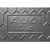 На фотографии черный резиновый коврик в багажник для Audi A4 седан
