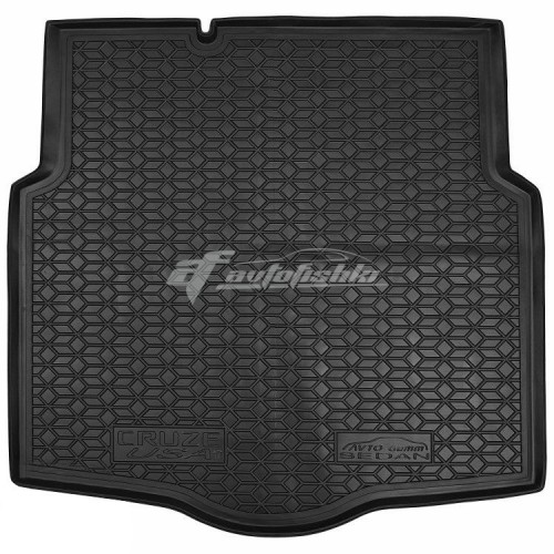 на фотографії гумовий килимок в багажник для Chevrolet Cruze третього покоління USA американець з 2016 року від avto-gumm