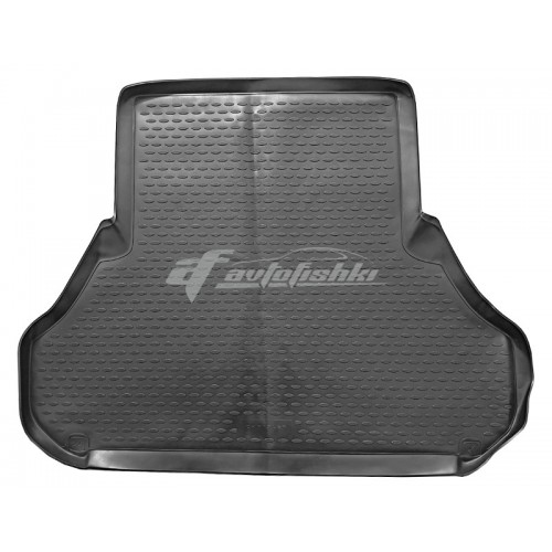 на фотографии резиновый коврик в багажник для Chrysler 300C седан с 2012 года черного цвета от Novline