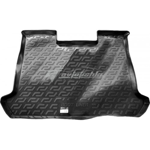на фотографии резиновый коврик в багажник для fiat doblo panorama первого поколения с 2000-2010 года черного цвета от lada locker