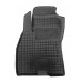На фотографии резиновый водительский коврик в салон для Fiat Doblo черного цвета