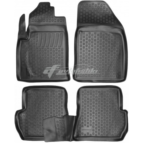 на фотографии полиуретановые коврики в салон для Ford Fusion 2002-2012 года от Lada Locker