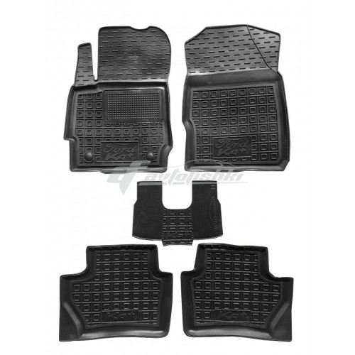 на фотографии резиновые коврики в салон для Ford Ka III (Ka+) с 2019 года черного цвета от Avto-Gumm