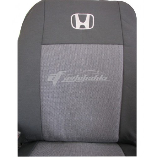 на фотографии чехлы на сиденья для Honda FR-V ‎2004-2009 серого цвета от EMC Elegant