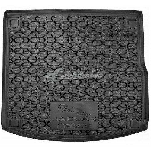 на фотографії гумово-пластиковий килимок в багажник для Jaguar I-Pace з 2018 року від українського виробника Avto-Gumm