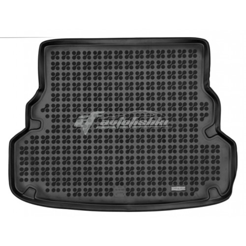 на фотографії гумовий килимок в багажник на Kia Rio третього покоління в кузові седан 2011-2017 року від Rezaw-Plast