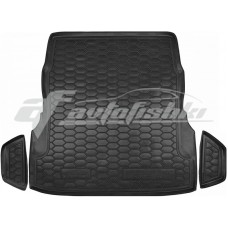 Гумовий килимок в багажник для Mercedes S-Class W222 (з регулюванням сидінь) 2013-... Avto-Gumm