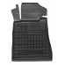 На фотографии резиновый водительский коврик в салон Mercedes W140 черного цвета