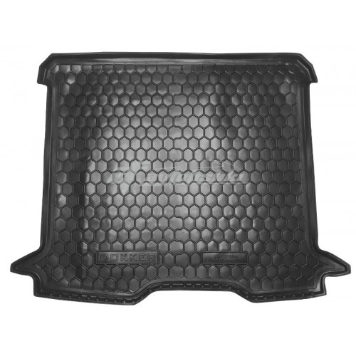 на фотографии резиновый коврик в багажник для Renault Dokker с 2012 года черного цвета от Avto-Gumm