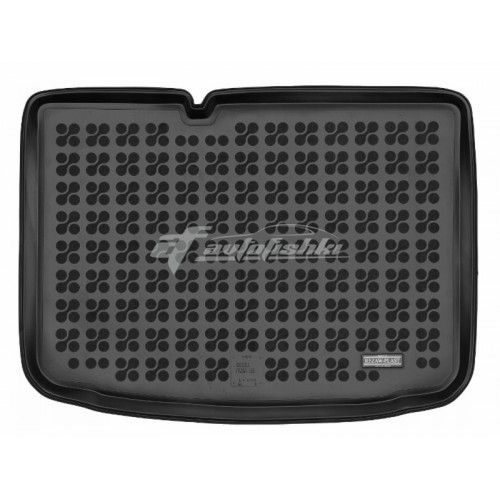 на фотографии коврик в багажник резиновый для Skoda Fabia 3 Hatchback (хэтчбек) с 2014 года черного цвета от Rezaw-Plast