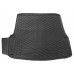 На фотографии резиновый коврик в багажник Skoda Octavia A5 (лифтбэк)  черного цвета