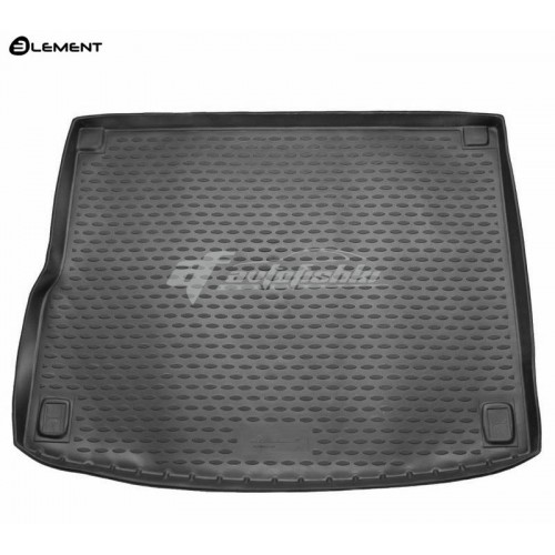 Резиновый коврик в багажник на Volkswagen Touareg II 2010-2018 (4-х зонный климат-контроль) Novline (Element)