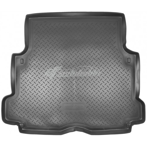 на фотографії гумовий килимок у багажник volvo s60 першого покоління з 2000-2010 року у кузові седан від norplast