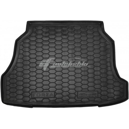 на фотографії гумовий килимок в багажник для Zaz (ЗАЗ) Forza в кузові Hatchback (хетчбек) 2011-2017 років Avto-Gumm