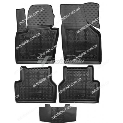 на фотографии резиновые коврики в салон для Audi Q3 с 2011 года черного цвета от Avto-Gumm