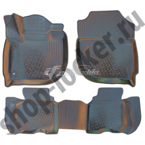 Резиновые 3D коврики на Honda Jazz IV 2013-2020 Lada Locker