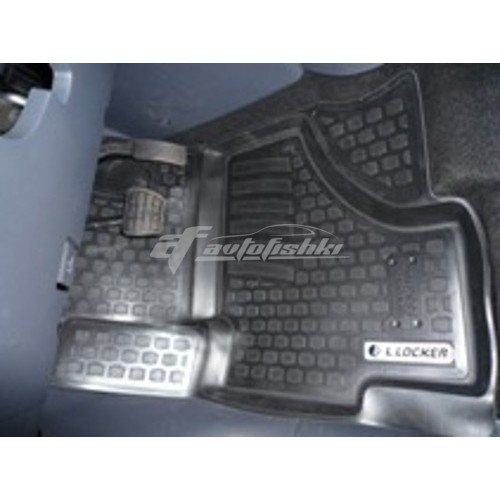на фотографии полиуретановые коврики в салон для Mitsubishi Colt 6 с 2004-2009 года шестого поколения от Lada Locker