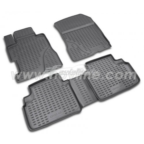 Гумові килимки в салон на Honda Civic VIII 4D Sedan (седан) 2006-2012 Novline (Element)