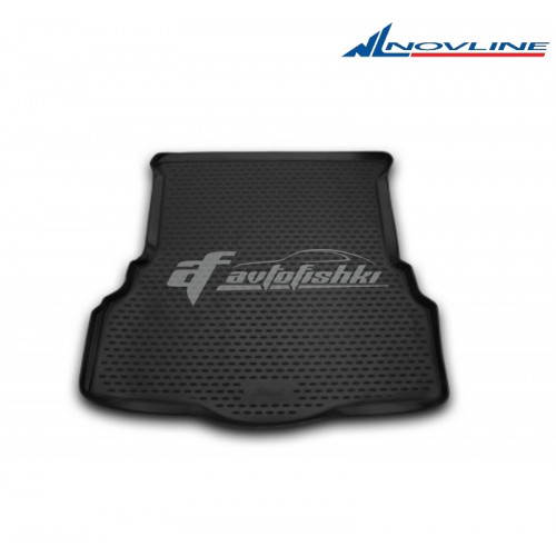 на фотографии резиновый коврик в багажник на Ford Fusion USA с 2012 года в кузове седан для американского рынка от Novline