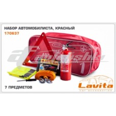 Набор автомобилиста (7 предметов) (красный) Lavita