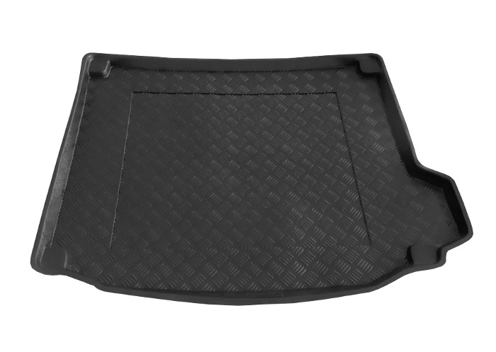 На фотографии пластиковый коврик в багажник для BMW X3 (G01) черного цвета от rezaw-plast