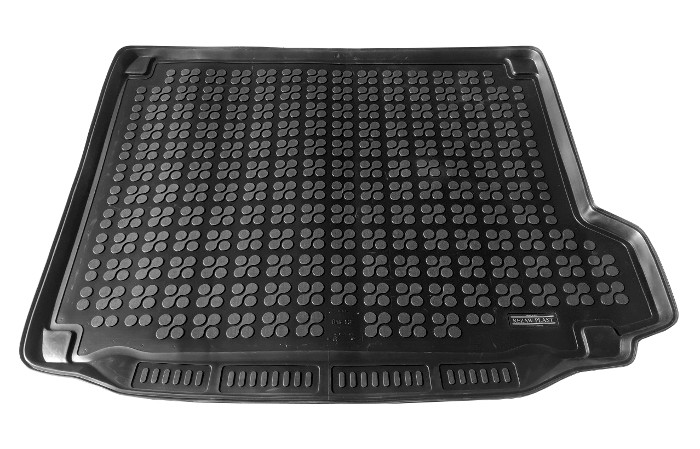 На фотографии коврик в багажник резиновый для BMW X3 (G01) черного цвета от rezaw-plast