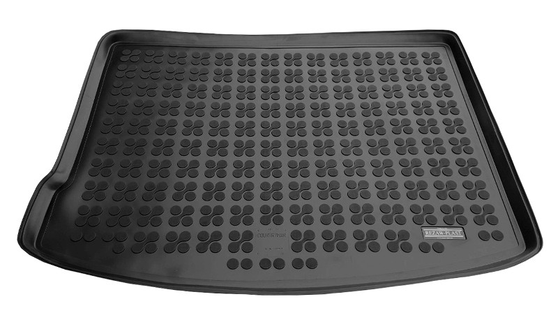 На фотографии резиновый мягкий коврик в багажник для Mini Countryman 2 поколения черного цвета от rezaw-plast